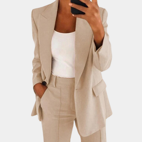 Chic 2-Piece Women's Summer Outfit Set for Comfort and Style - Loose Top and Trousers in Multiple Colors 1